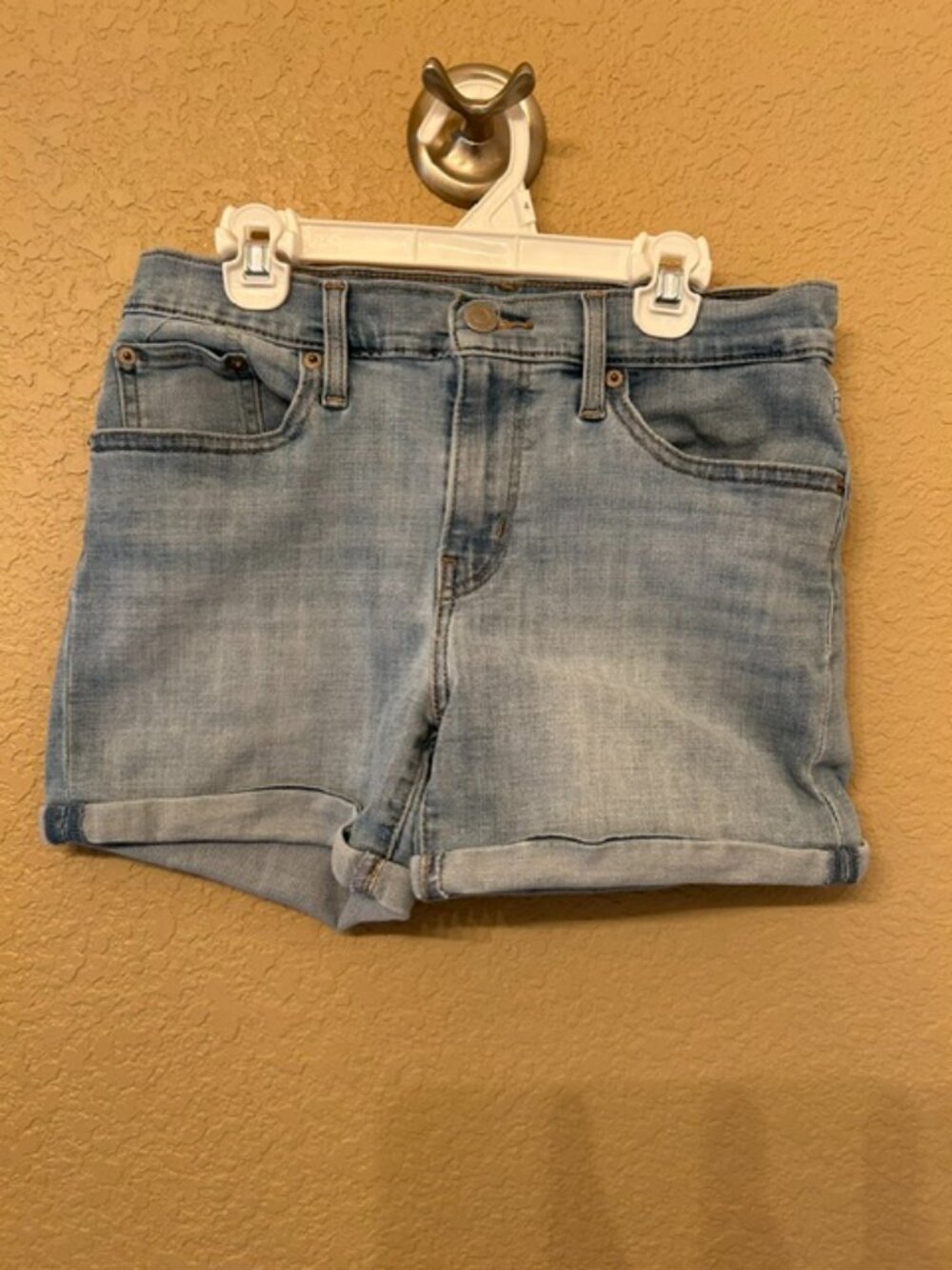 Levi’s Women’s Mid Length Light Denim Shorts